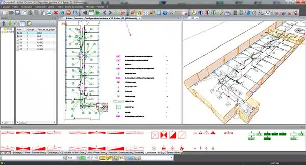 Electrical octopus wiring installation diagram read by Mecaspin&apos;s MS03 sheath pre-wiring